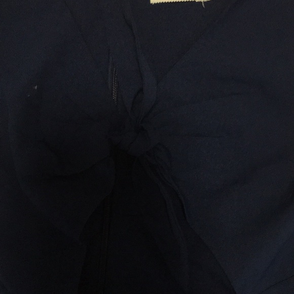 Kimchi Blue Front Tie & Flare Blue Dress | Size 0/XS/S - Picture 2 of 6